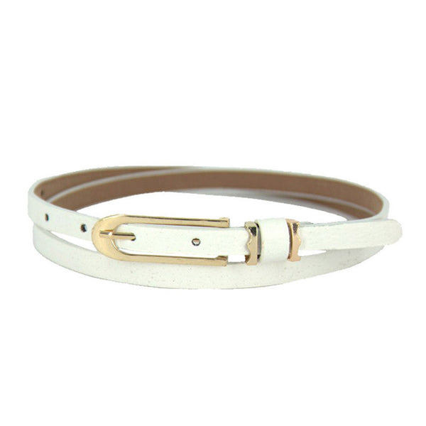 Top Sale Fashion Women Girl Candy Color PU Leather Thin Skinny Cummerbund Waist Belt Alloy Buckle Straps Waistband Wholesale