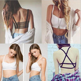 HOT!!!2016 New Fashion Hollow Out stripe Camis Women tops Bra Crop Top Tank Beach Sport Vest Sexy