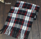 Men's European-Style Scottish Tartan Cotton Scarves