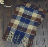 Men's European-Style Scottish Tartan Cotton Scarves