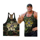 2016 New Gym clothing Singlets Camouflage Tank Tops Shirt Bodybuilding Equipment Fitness Men's Golds Gym Stringer WAIBO BEAR