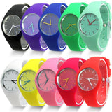 Free Shipping 2014 Fashion Super Soft Geneva Womens Jelly Silicone Sports Watch Students Watch  For Beauty Tool