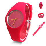 Free Shipping 2014 Fashion Super Soft Geneva Womens Jelly Silicone Sports Watch Students Watch  For Beauty Tool