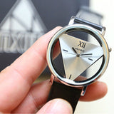 Unique Leather/Stainless Steel Analog Quartz  Fashion Watch