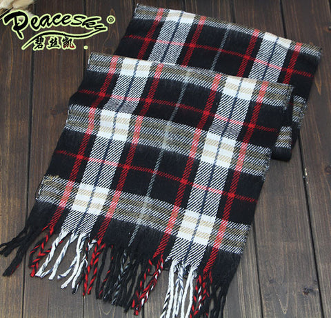 Men's European-Style Scottish Tartan Cotton Scarves