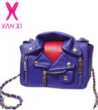 New 2015 hot best Harajuku preppy style baseball jacket clothes rivet wind messenger PU leather shoulder bag women bags