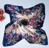 Women 90*90cm satin Square Scarf  High Quality  Imitated Satin Scarves  Shawl Hijab 2015 fashion style