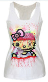 Women Digital Print Gothic Punk Club Street Style T-Shirt Sexy Women Tops Tees