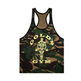 2016 New Gym clothing Singlets Camouflage Tank Tops Shirt Bodybuilding Equipment Fitness Men's Golds Gym Stringer WAIBO BEAR