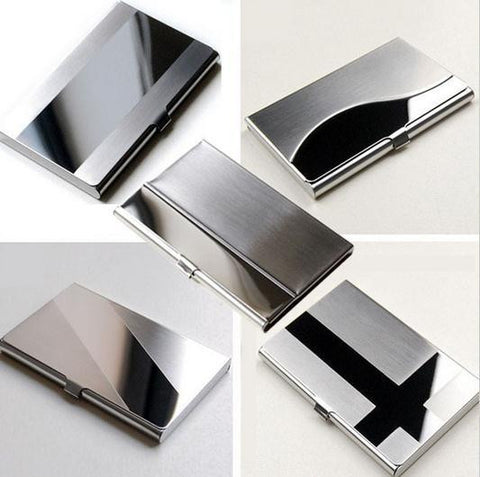 Waterproof Stainless Steel Silver Aluminium Metal Case Box Business ID Credit Card Holder Case Cover  L09407