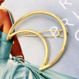 Moon Hair Clip - Gold