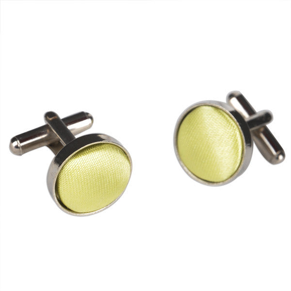 Men's Round Fabric Head Cufflinks