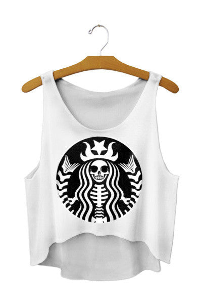 SexeMara Fashion Crop Tops "SkullBucks"