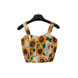 Summer 2016 Floral Crop Top Plaid Short Top Female Halter Women's Dill Tops Crop Short Vest Cropped Feminino Tank Top Elegant