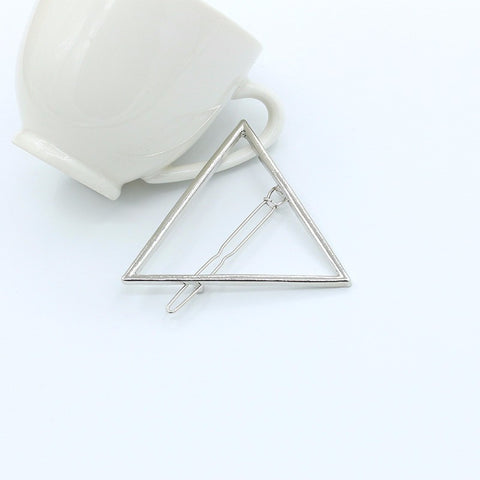 Triangle Hair Clip - Silver
