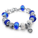 Women's Crystal Charm Bracelet - 925 Silver