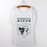 Harajuku Cat t-shirt Women Tee Shirt Femme Summer 2016 Casual Animal Cartoon print short sleeve Loose Ladies tops t shirt White