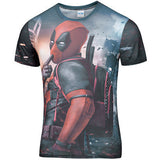 2016 New Arrive American Comic Badass Deadpool T-Shirt Tees Men men t shirt Cartoo 3d t shirt Funny Casual tee shirts tops