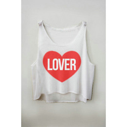 SexeMara  Pop Culture Fitness Crop Tops "Lover"