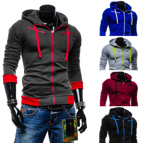 Best price and good quality!Men's casual hooded Casual Hoodie coat man cardigan slim Sweatshirts Jackets M-4XL(asian size)