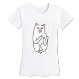 EAST KNITTING H149 Cat Pocket Women T-shirt Summer Style Tee Harajuku Women Tops Plus size 4XL
