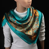 90cm*90cm 2016 Big Size Silk Square Scarf Women Fashion Brand High Quality Imitated Silk Satin Scarves Polyester Shawl Hijab