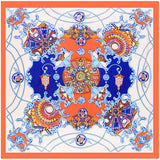 Free Shipping 2016 Hot Sale Satin Square Silk Scarf Printed For Ladies,New Arrival Women Brand Polyester Scarves 90*90cm