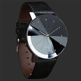 Fabulous NEW  Luxury Quartz Sport Military Stainless Steel Dial Leather Band Wrist Watch Men black