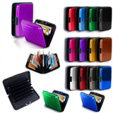 Waterproof Business ID Credit Card Wallet Holder Aluminum Metal Pocket Case Crush Resistant Expandable Pockets 12 Colors