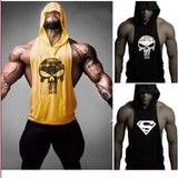 Skull ZYZZ Golds Bodybuilding Stringer Hoodies Gym Stringer Hoodie Fitness Brand Tank Top Men Clothing Cotton Pullover Hoody