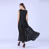 Black Organza Maxi Dress