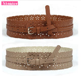 2015 new Slim hollow girdle retro pin buckle wide belt women's belt women's essential decorative belt Ms.