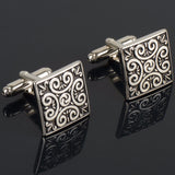 Men's Vintage Wave Pattern Cufflinks