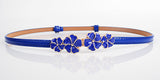fashion sweet cute Flowers female belt 2016 colorful patent leather lady leather belts for women ceinture femme sterglaw A015