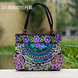 2016 National Trend Women Bags Handmade Double Faced Flower Embroidered Canvas Embroidery Ethnic Shoulder Bags Handbag