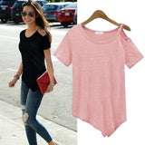 New Solid camisetas Summer Cotton t-shirt Fashion Tops 2016 Punk Rock tee shirt femme Off the Shoulder Strap T Shirt Women C487