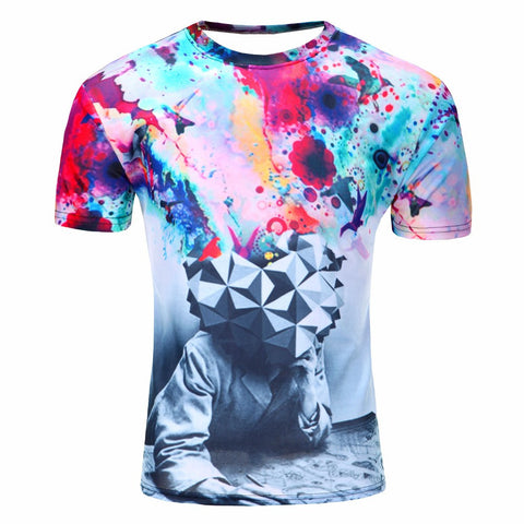 Alisister new fashion The Thinker Printing Abstract t-shirt Unisex Women/Men Casual 3d t shirt for men/women harajuku tee shirt