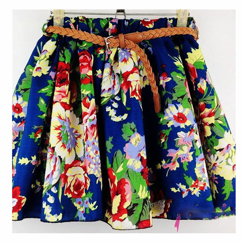 2016 New Arrivals High Waist Women  With Belt Summer Fashion Korean Style Colorful Mini Short  Pleated