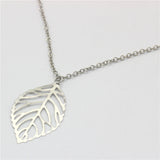Women's Gold or Sliver Leaf Pendant Multi-Layer Necklace
