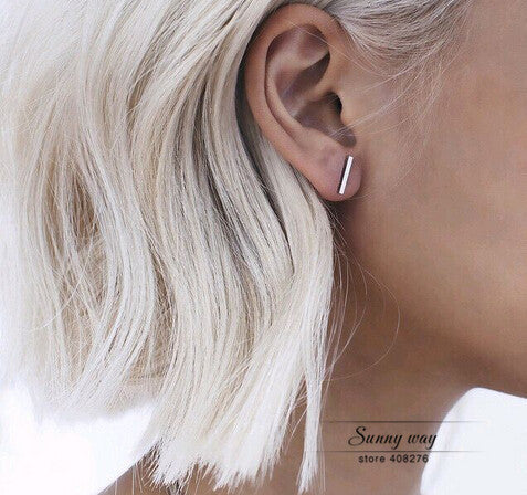 Women's Classy, Rectangular Stud Earrings