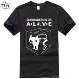 The Big Bang Theory Schrodinger's Cat T-shirts Men Swag Funny Cotton Short Sleeve Tshirts 2016 New Fashion Summer Style T shirt
