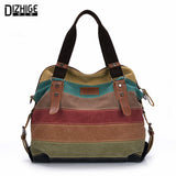 Canvas Bag Tote Striped Women Handbags Patchwork Women Shoulder Bag New Fashion Sac a Main Femme De Marque Casual Bolsos Mujer