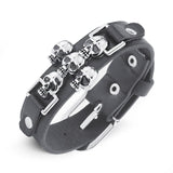 Men's Skull Leather Belt Buckle  Bracelet