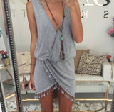 Women's Sleeveless V-Neck Sundress