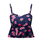 Summer 2016 Floral Crop Top Plaid Short Top Female Halter Women's Dill Tops Crop Short Vest Cropped Feminino Tank Top Elegant