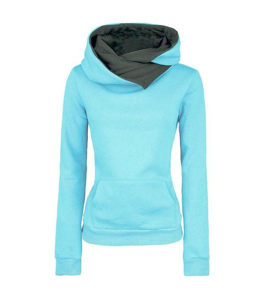 2016 Women Casual Solid Hoodies Unisex Lapel Hooded New Sweatshirts Pullovers Turn-down Collar WBA0010