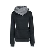 2016 Women Casual Solid Hoodies Unisex Lapel Hooded New Sweatshirts Pullovers Turn-down Collar WBA0010