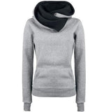2016 Women Casual Solid Hoodies Unisex Lapel Hooded New Sweatshirts Pullovers Turn-down Collar WBA0010