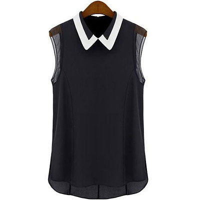 Sleeveless Chiffon Vest Top