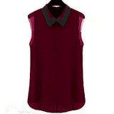 Sleeveless Chiffon Vest Top